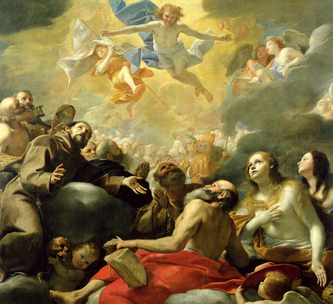 Chrystus w chwale ze świętymi, ok. 1660 autorstwa Mattia Preti