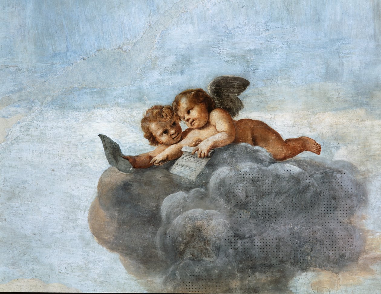 Koncerty Aniołów, szczegóły autorstwa Mattia (1613 99) Preti