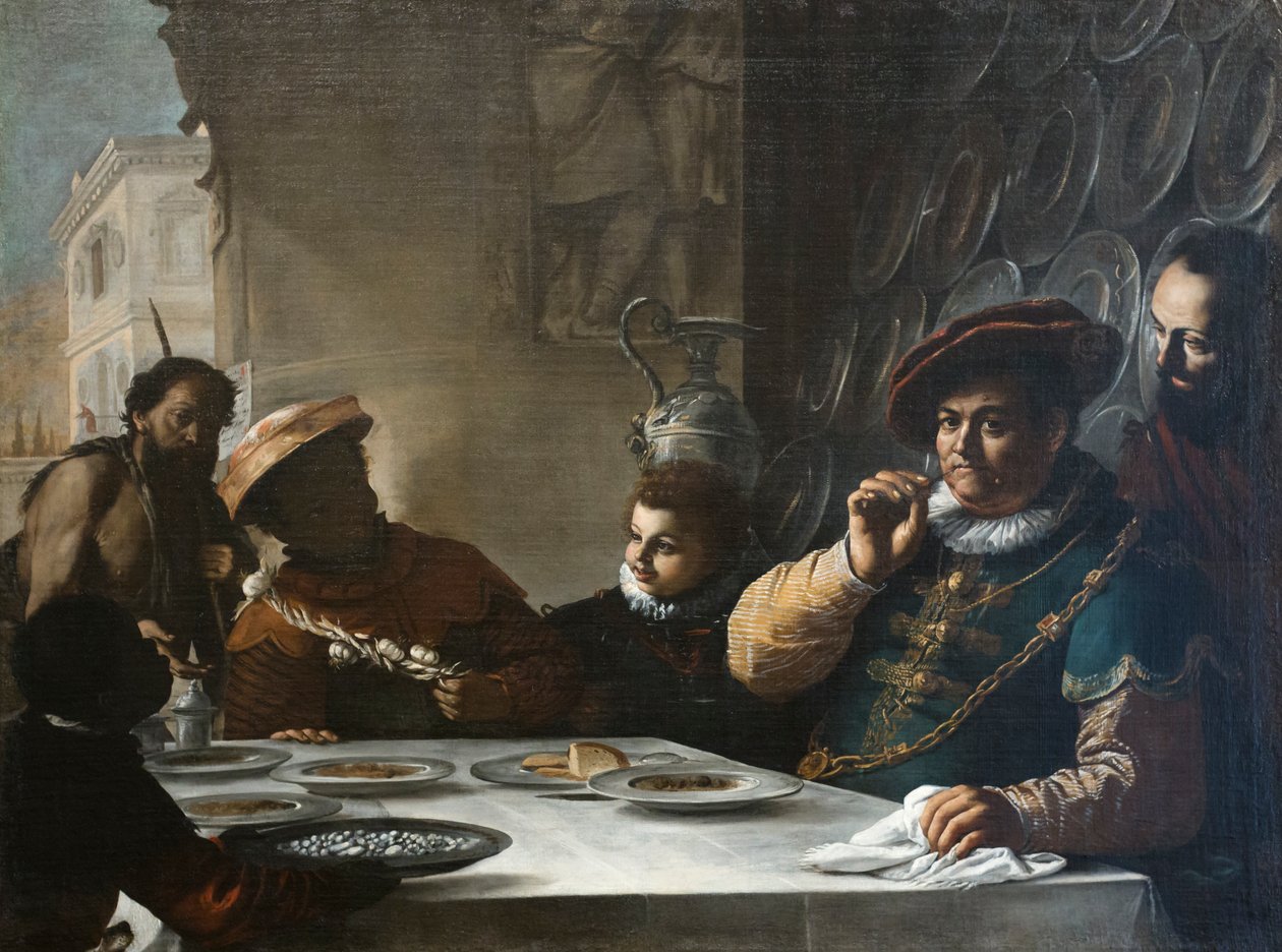 A festa do rico manpolish autorstwa Mattia (1613 99) Preti