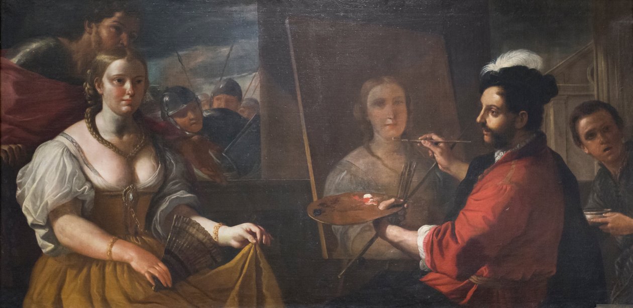 Apelles maluje portret Campaspe, kochanki Aleksandra Wielkiego, druga połowa XVII wieku (olej na płótnie) autorstwa Mattia (1613 99) Preti