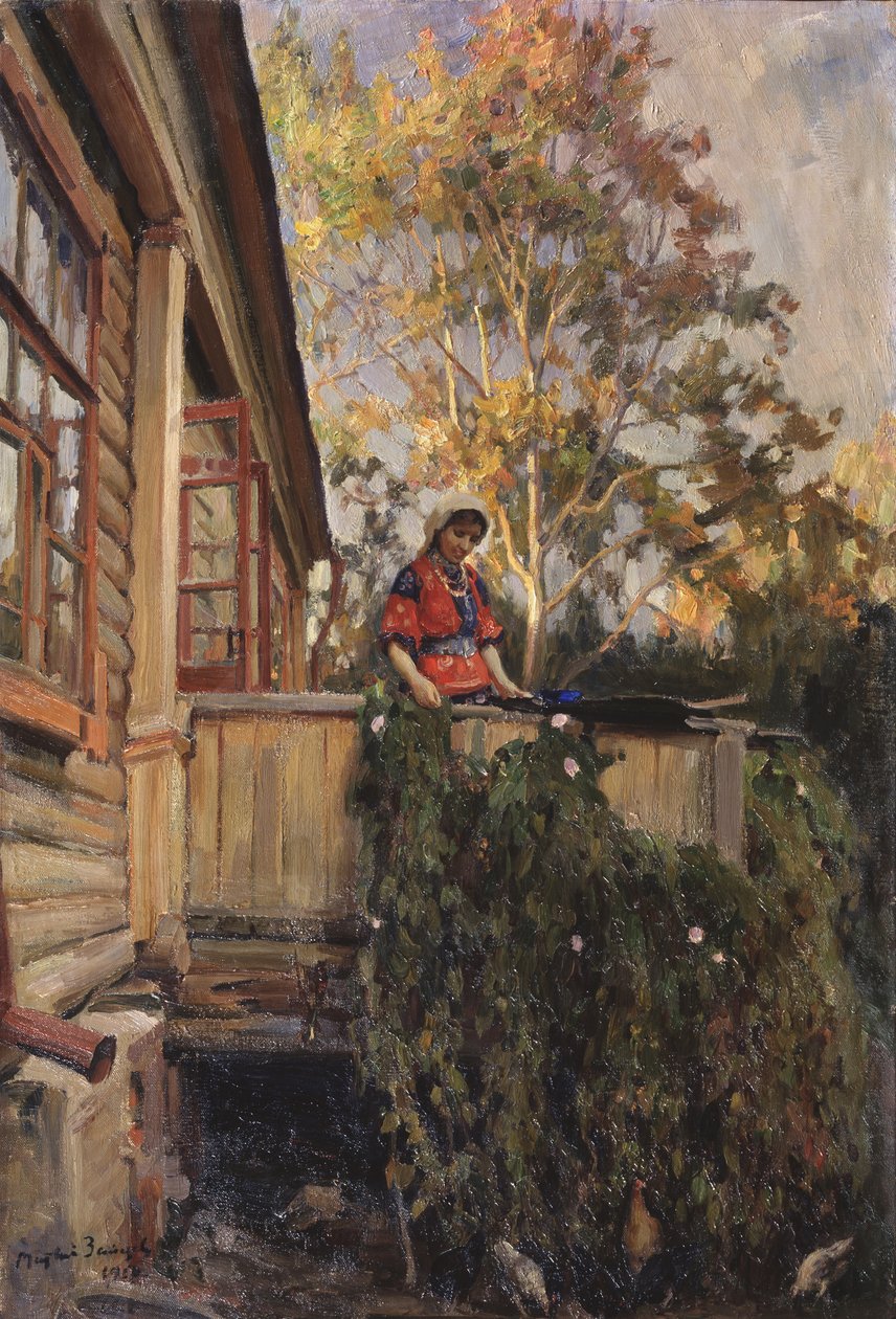 Na balkonie, 1912 autorstwa Matvei Markovich Zaytsev