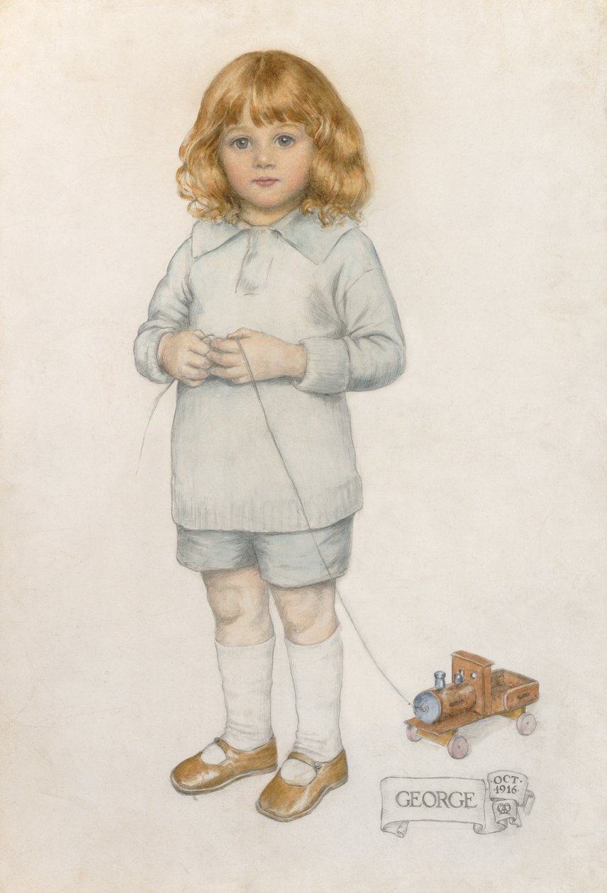 Portret Jerzego, 1916 ołówek i wc na papierze autorstwa Maud Tindal Atkinson