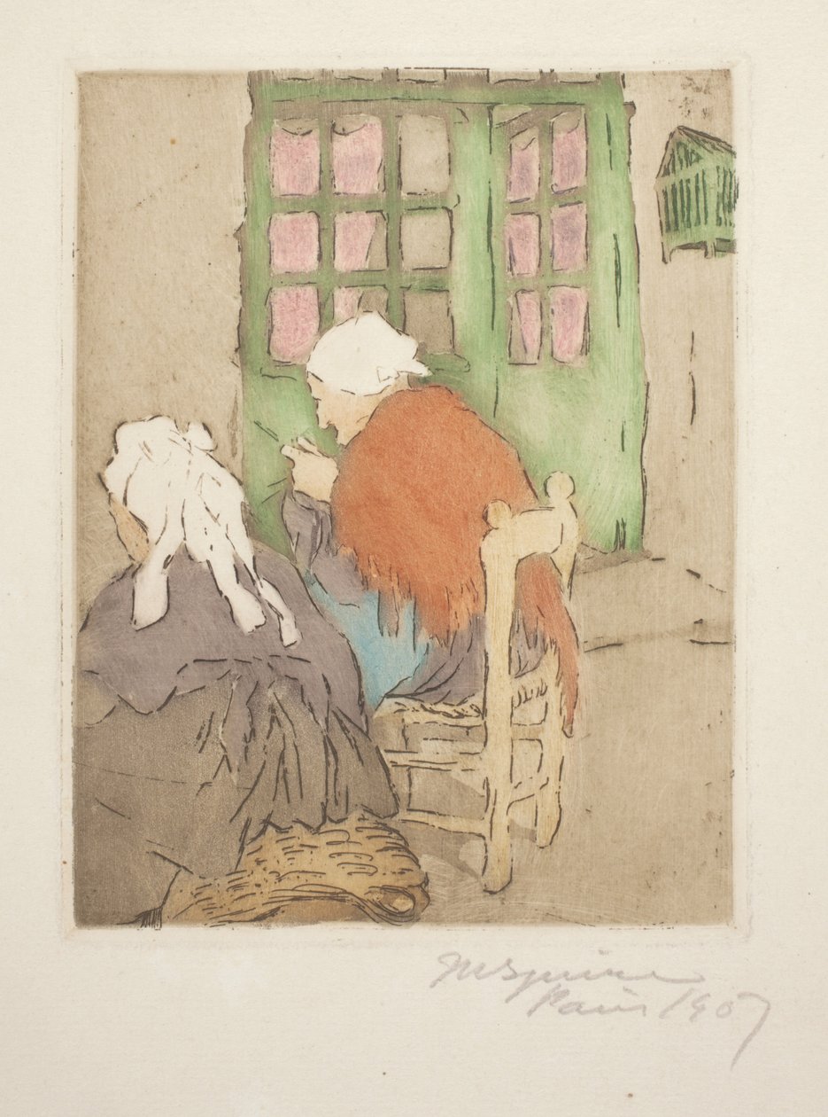 La Porte Verte (Zielone drzwi) (dziewiarstwo) autorstwa Maud Hunt Squire