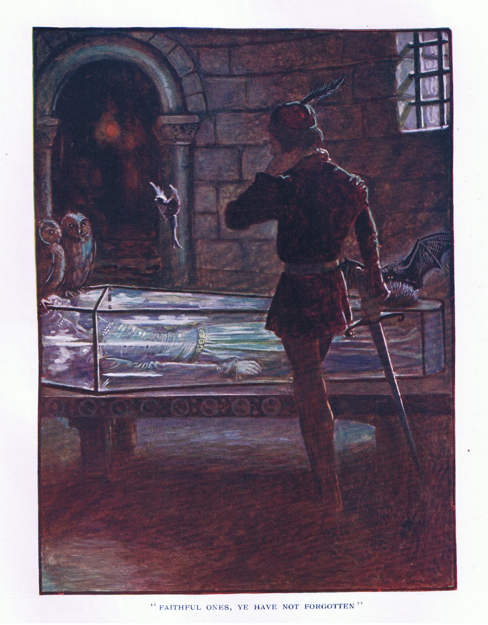 Wierni, nie zapomnieliście, ilustracja z Lady And Fairy Tales, 1914 autorstwa Maud Tindal Atkinson