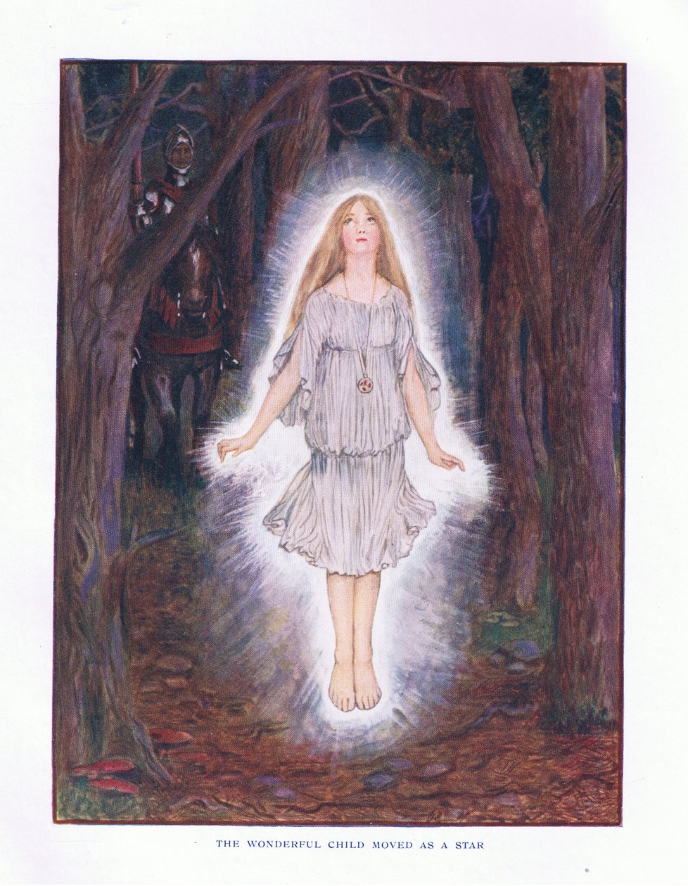 Cudowne dziecko poruszyło się jak gwiazda, ilustracja z Lady And Fairy Tales, 1914 autorstwa Maud Tindal Atkinson