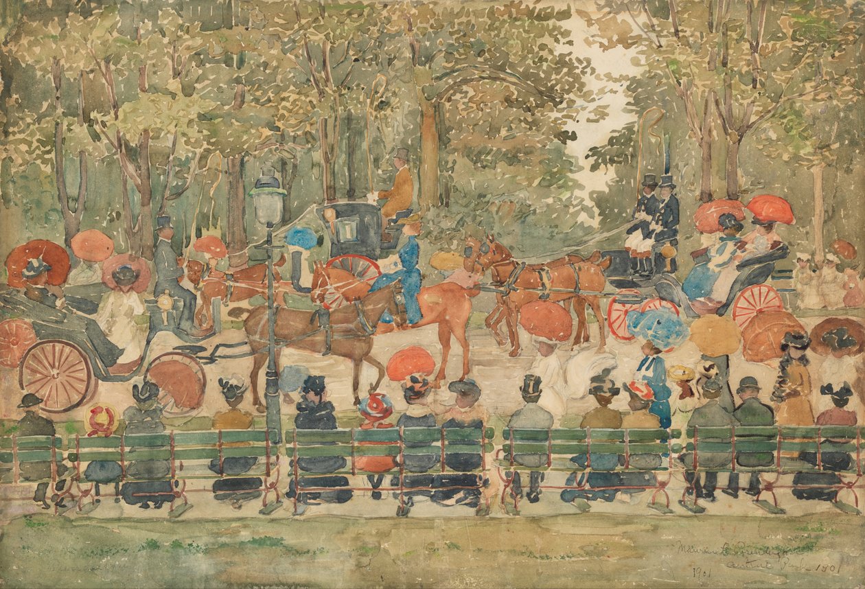 Park Centralny, 1901 autorstwa Maurice Brazil Prendergast