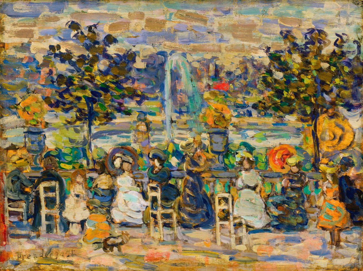 W Ogrodach Luksemburskich autorstwa Maurice Brazil Prendergast