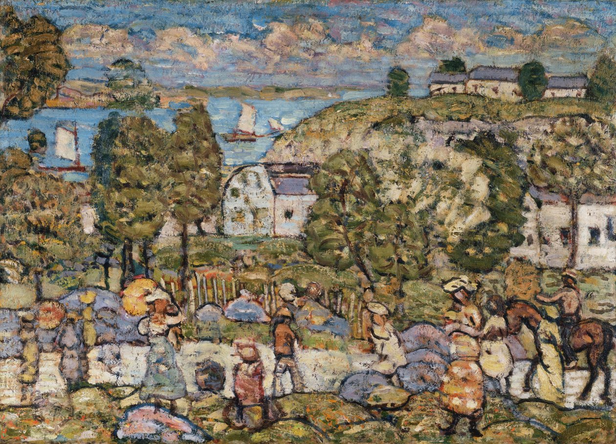 Krajobraz w pobliżu Nahant autorstwa Maurice Brazil Prendergast