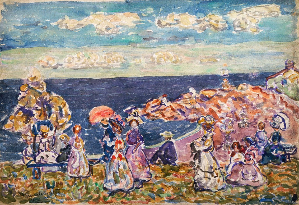 Na plaży autorstwa Maurice Brazil Prendergast