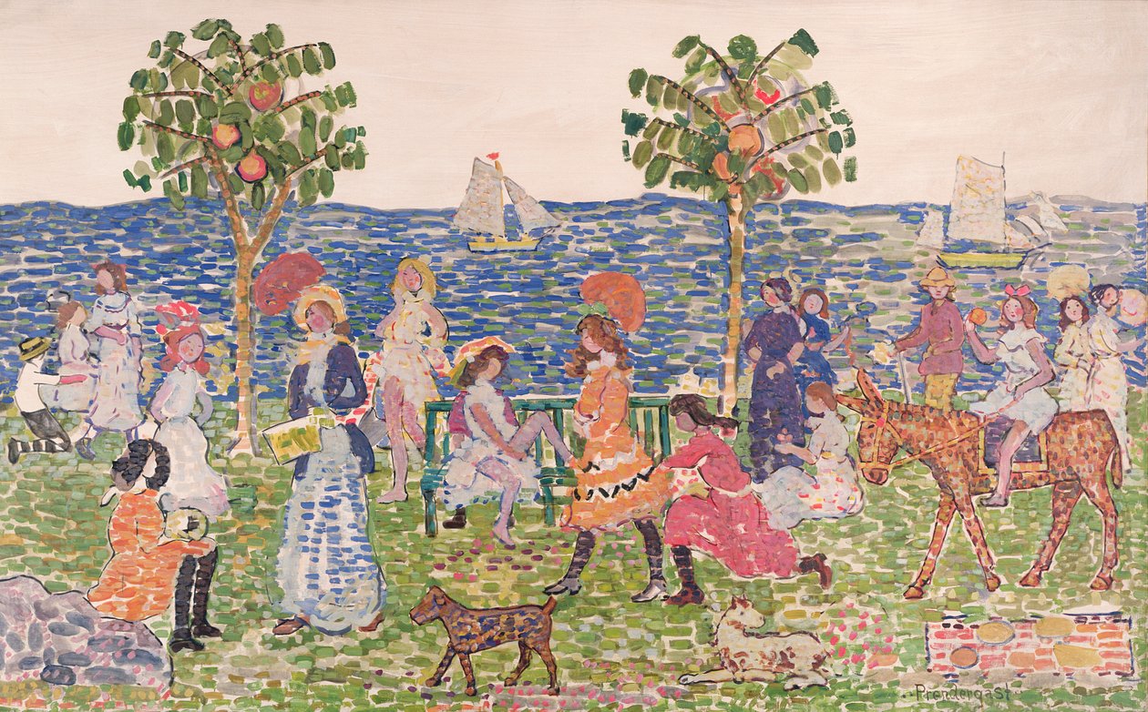 Promenada, 191415 autorstwa Maurice Brazil Prendergast