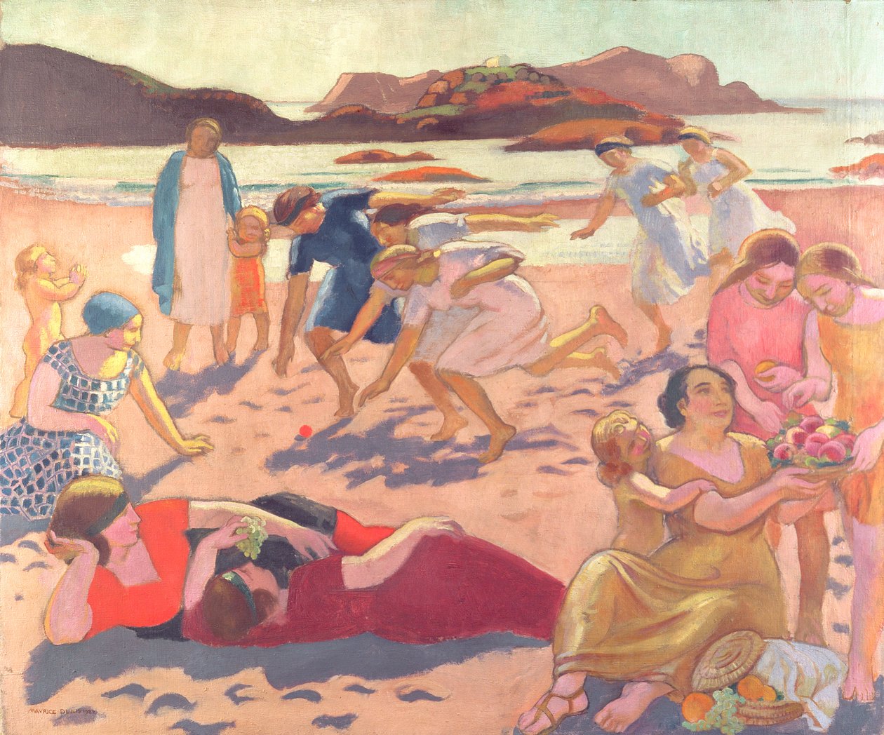 Gra w piłkę na plaży, 1922 autorstwa Maurice Denis
