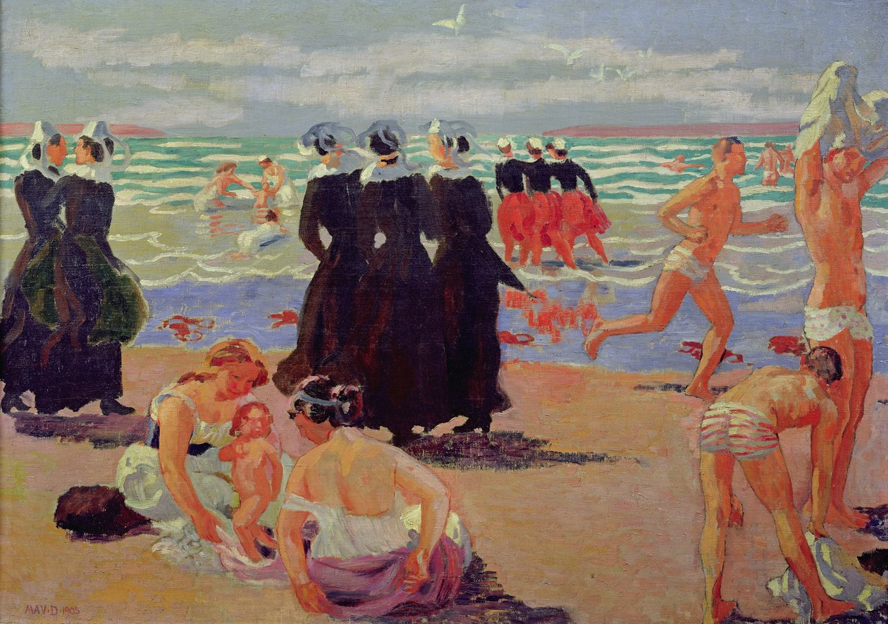 Kąpiel w ułaskawieniu Sainte-Anne-la-Palud, 1905 autorstwa Maurice Denis