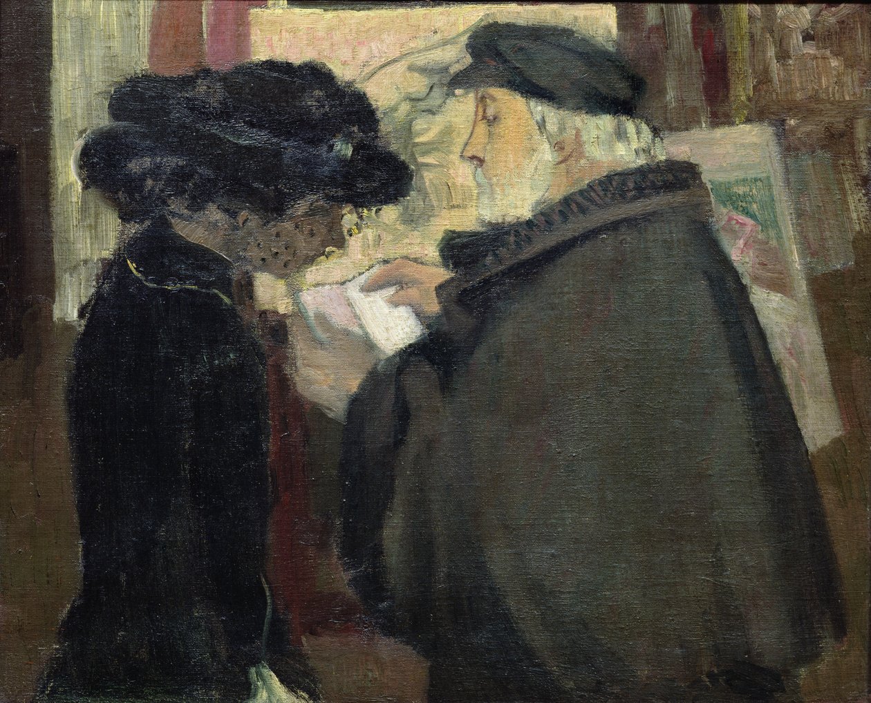 Edgar Degas (1834-1917) ze swoim modelem, ok. 1904 autorstwa Maurice Denis
