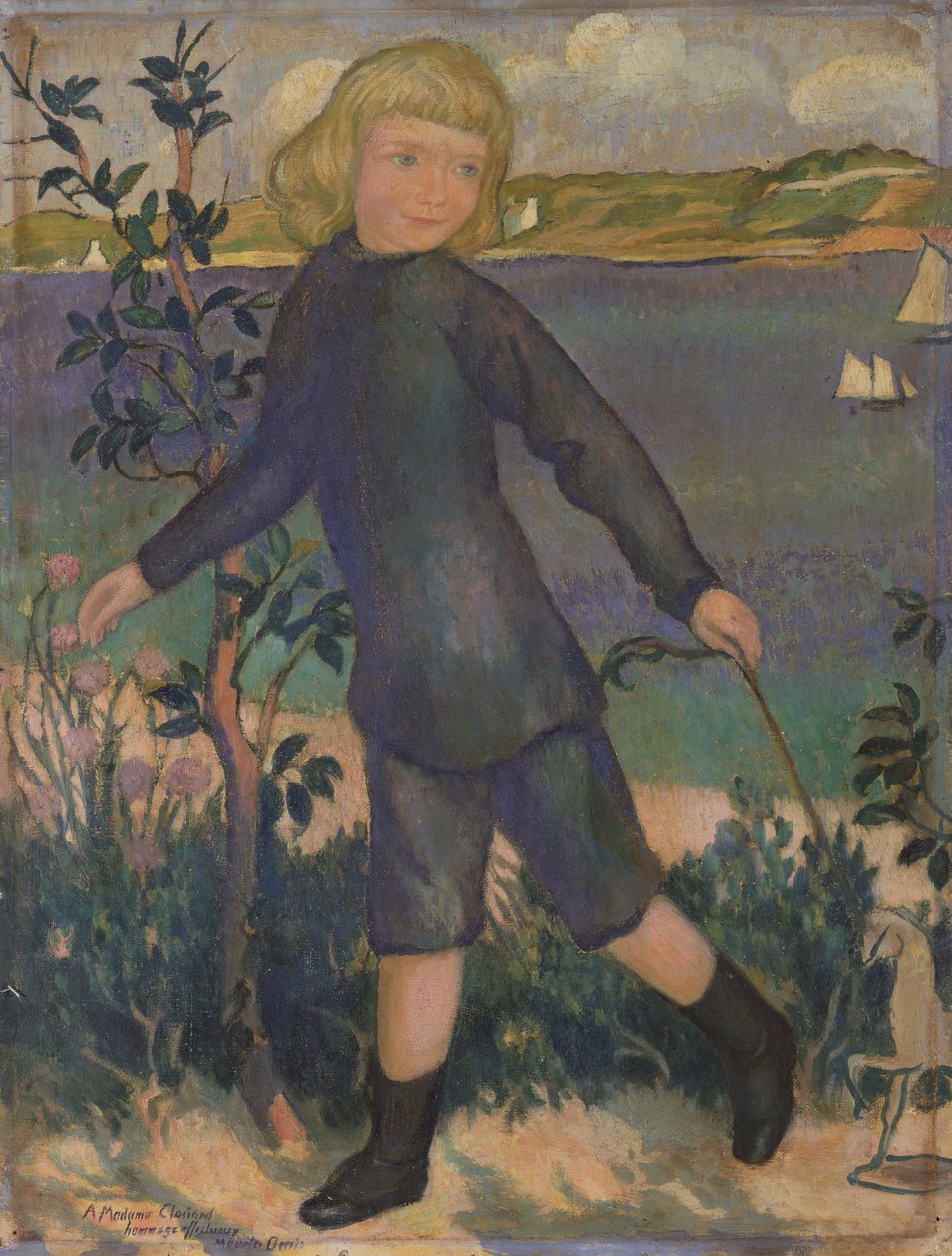 Joel z drewnianym koniem w Perros, ok. 1896 r. autorstwa Maurice Denis