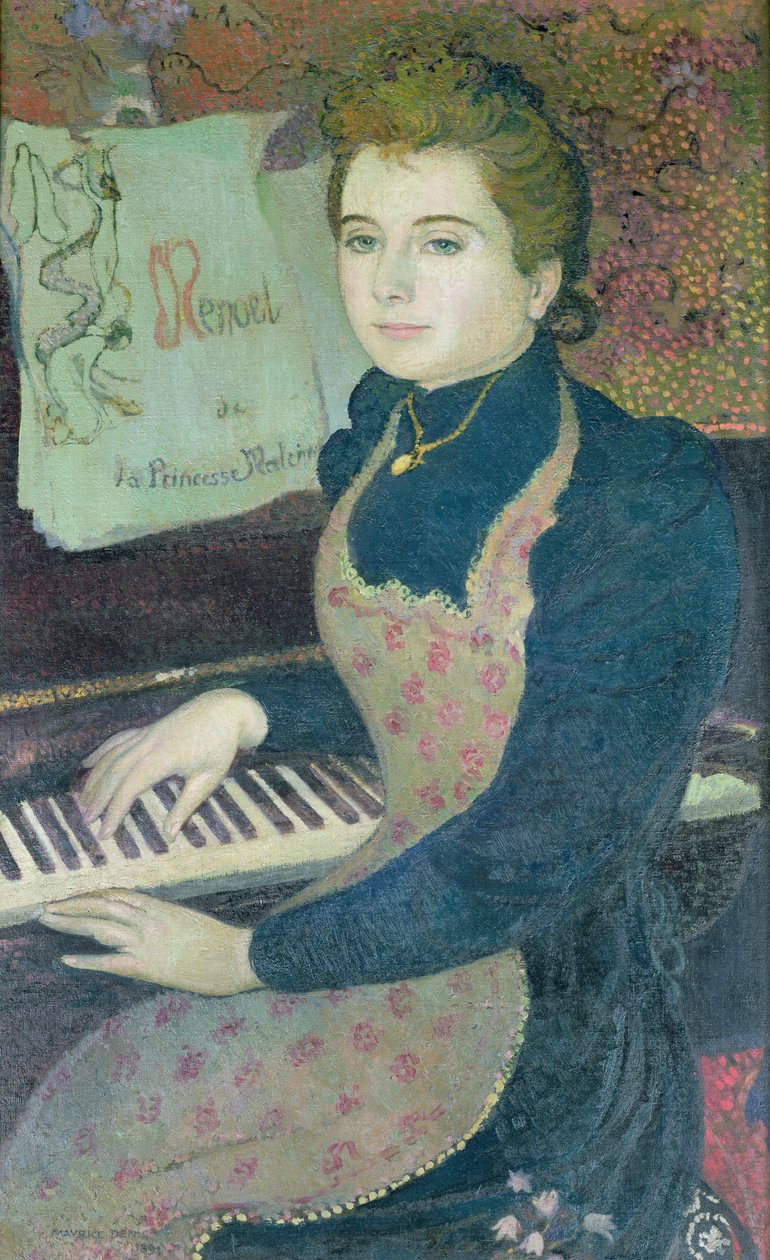 Marthe przy fortepianie lub Menuet księżnej Maleine, 1891 autorstwa Maurice Denis