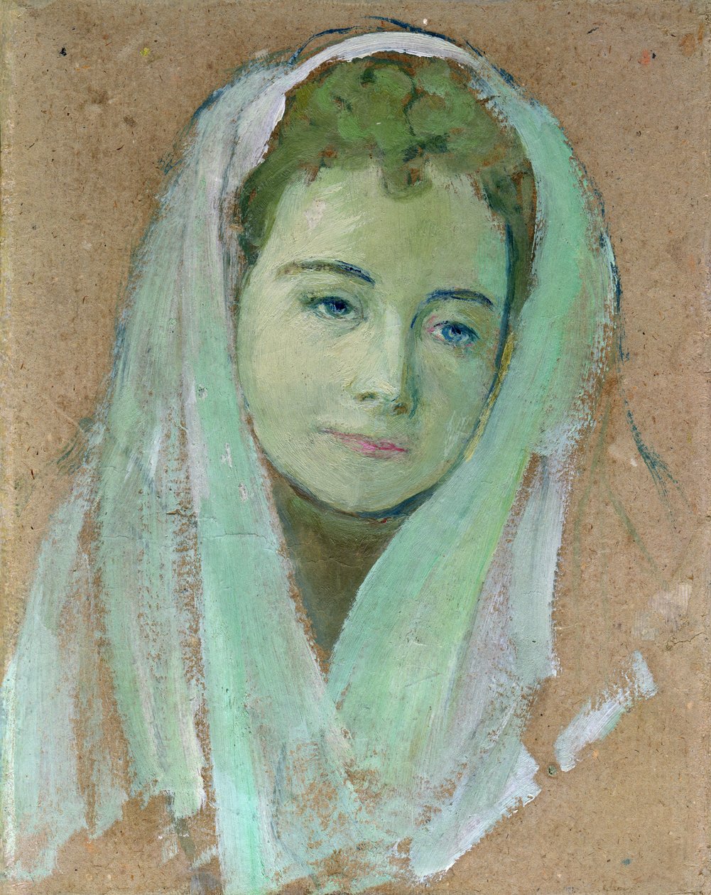 Marta z białym welonem, 1891 (olej na kartonie) autorstwa Maurice Denis