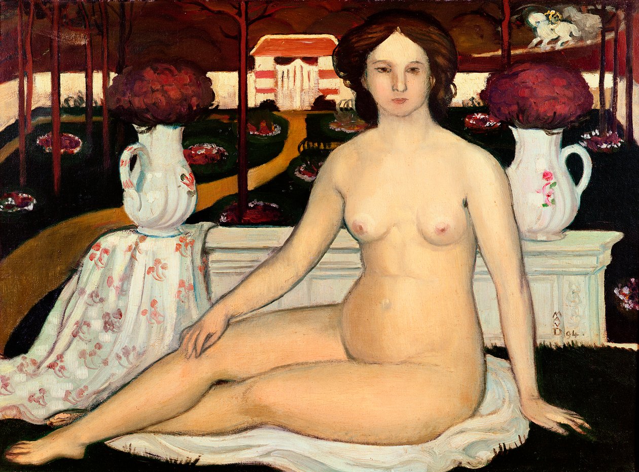 Akt z Bukietem Fiołków autorstwa Maurice Denis