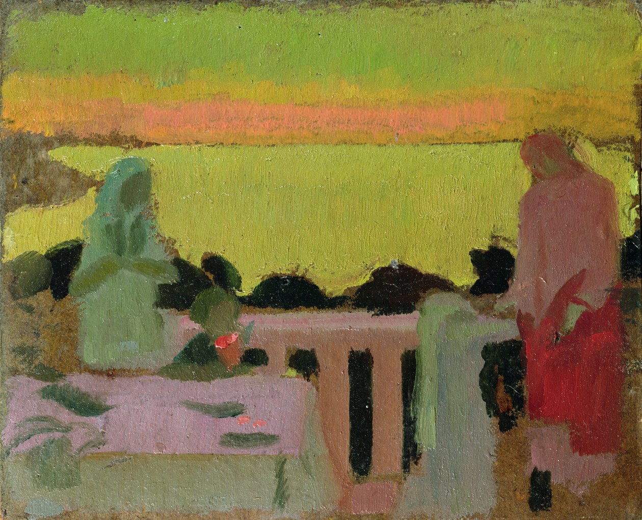 Na balkonie w Silencio, czyli Marta i Maria w milczeniu, ok. 1917 autorstwa Maurice Denis