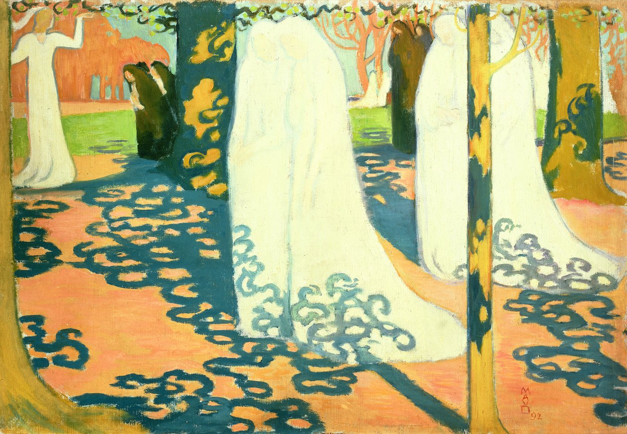 Procesja pod drzewami, 1892 autorstwa Maurice Denis