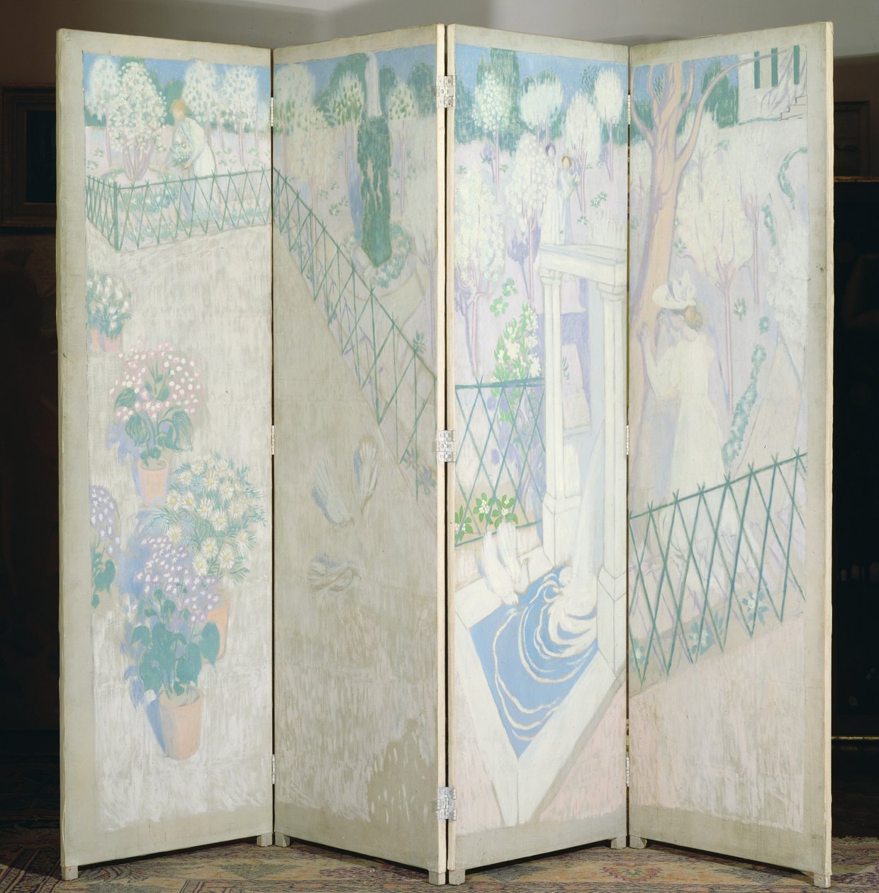 Parawan z gołębiami, ok. 1896 autorstwa Maurice Denis