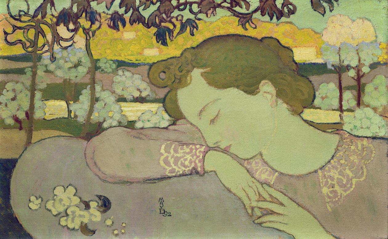 Śpiąca kobieta, 1892 autorstwa Maurice Denis
