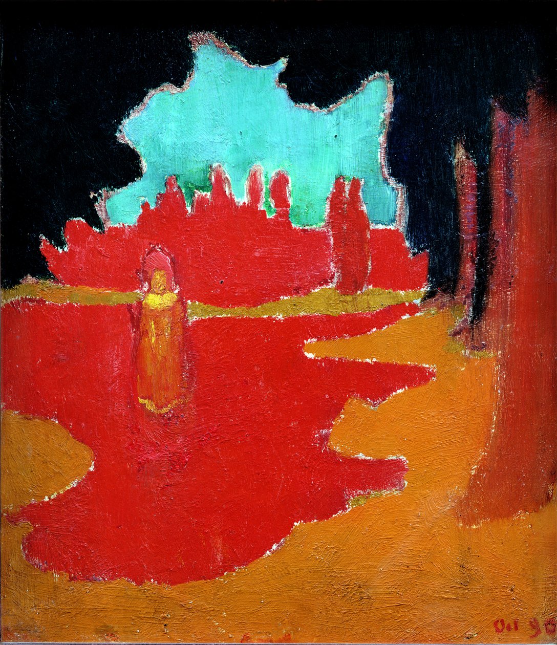 Plamy słoneczne na tarasie, 1890 (olej na karcie) autorstwa Maurice Denis