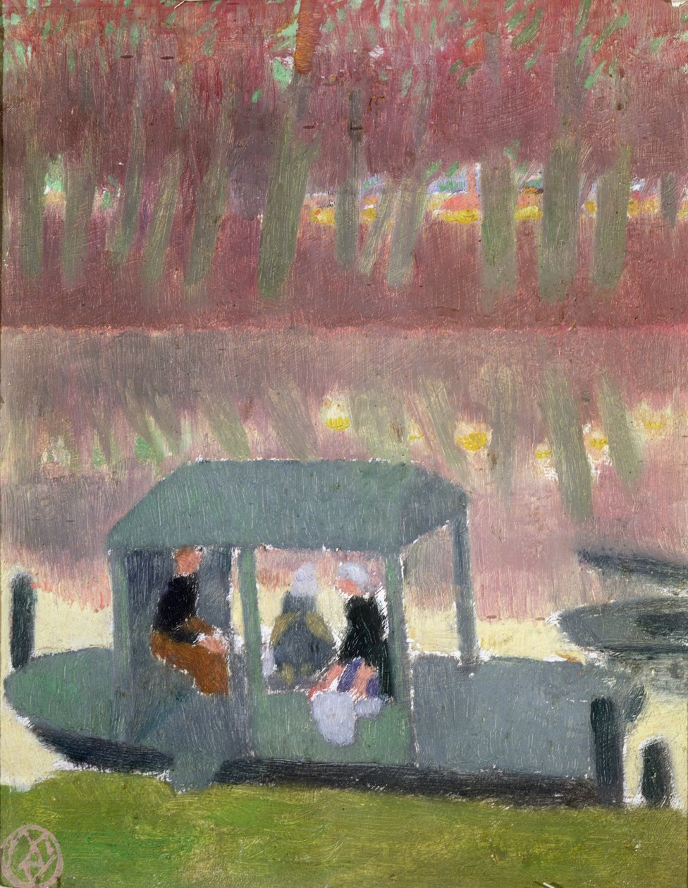 Bateau-Lavoir w Port-Marly, 1890 (olej na papierze) autorstwa Maurice Denis