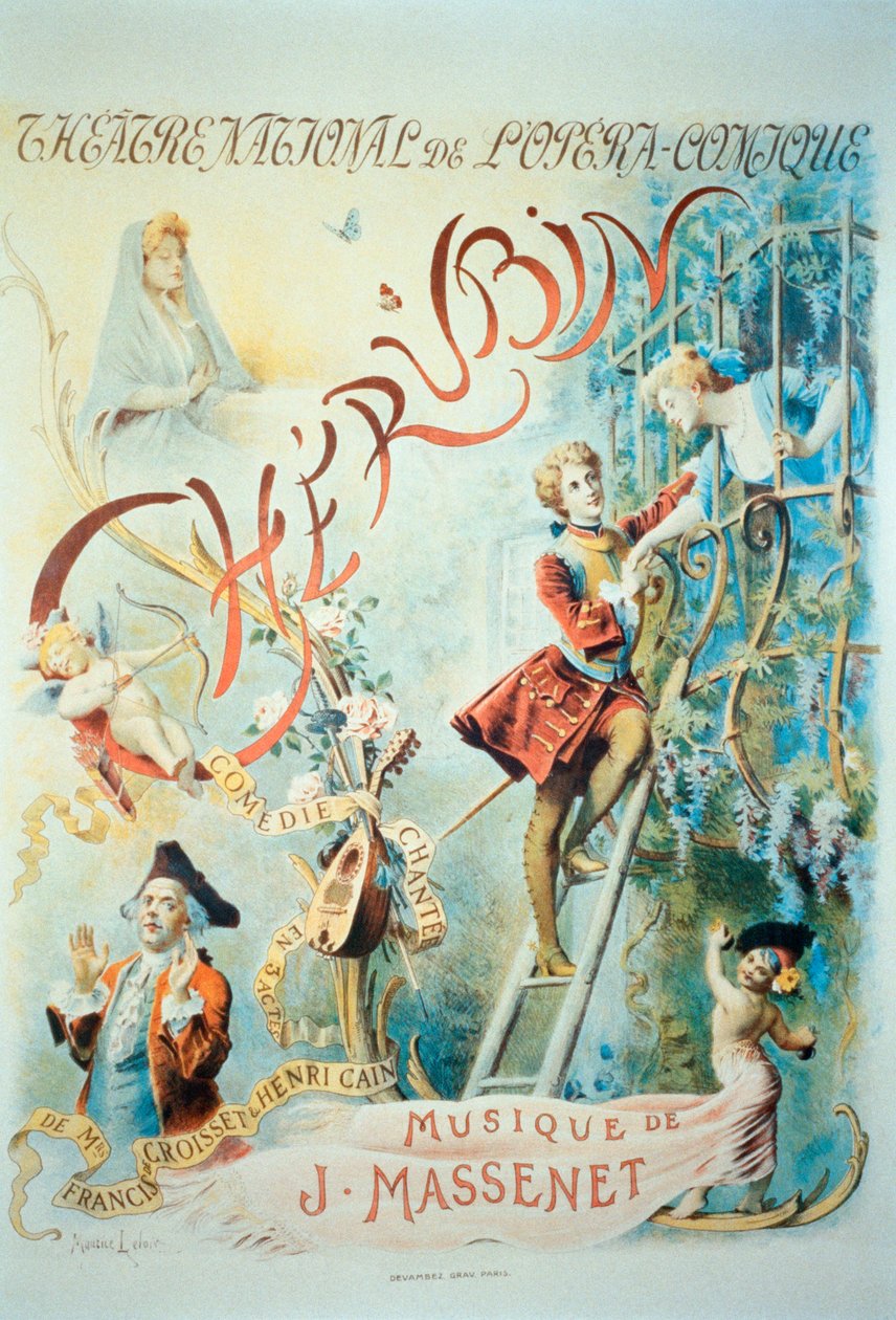 Cherubin, opera Julesa Masseneta (12 maja 1842 - 13 sierpnia 1912) autorstwa Maurice Leloir