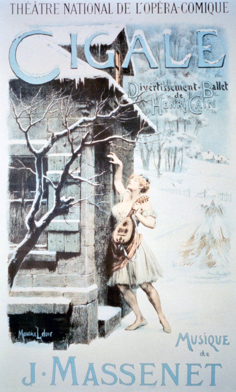 Cigale, balet Julesa Masseneta w choreografii Henri Caina w Theatre Nationale de lOpera Comique autorstwa Maurice Leloir