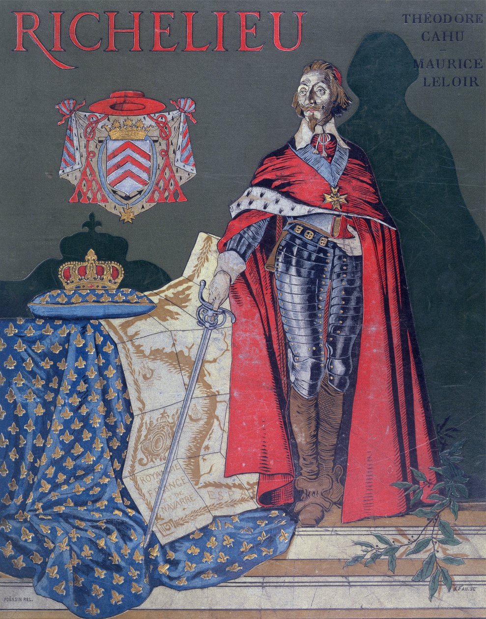 Ilustracja na okładce "Życia Armanda-Jeana du Plessis, kardynała Richelieu" (1585-1642) autorstwa Theodore Camu, 1910 r. autorstwa Maurice Leloir
