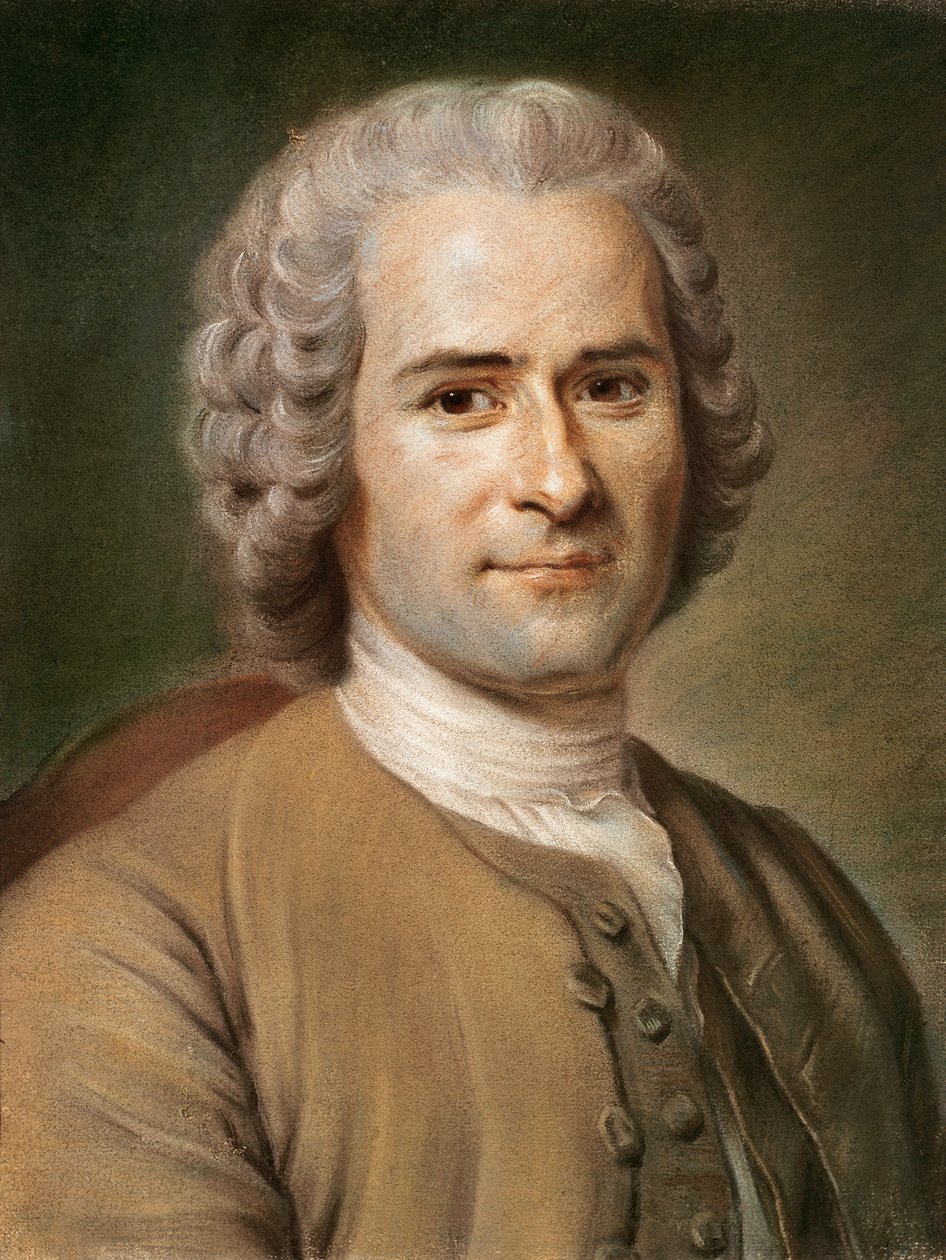 Jean-Jacques Rousseau (1712-78) po 1753 (pastel na papierze) autorstwa Maurice Quentin de La Tour