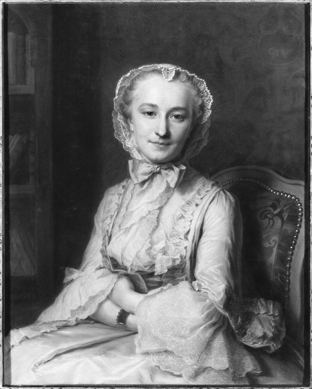 Mademoiselle Marie Salle, 1741 (pastel na papierze) autorstwa Maurice Quentin de La Tour