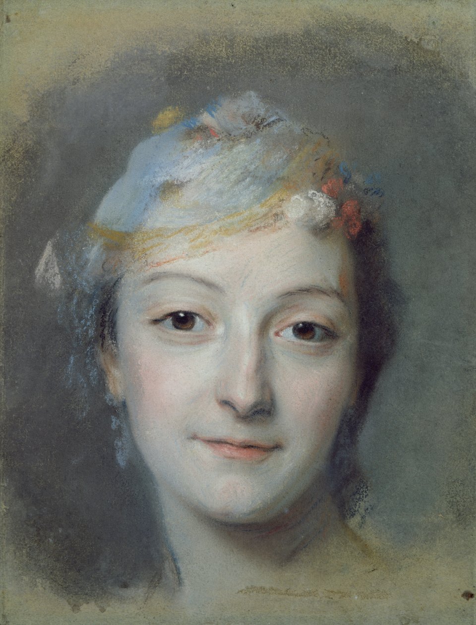 Portret Marie Fel (1713-78) 1757 (pastel na papierze) autorstwa Maurice Quentin de La Tour