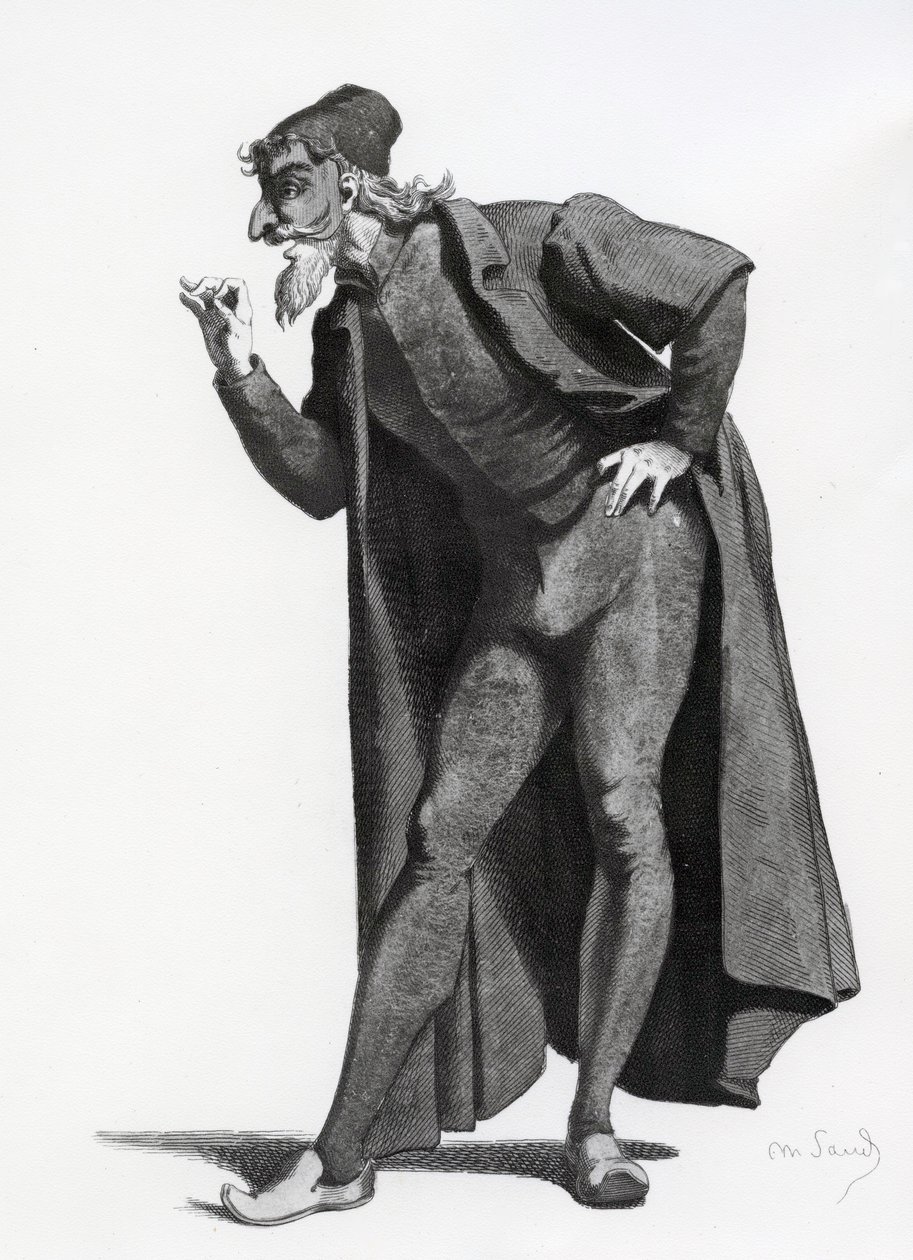 Ilustracja z Masques et Buffons, 1862 autorstwa Maurice Sand
