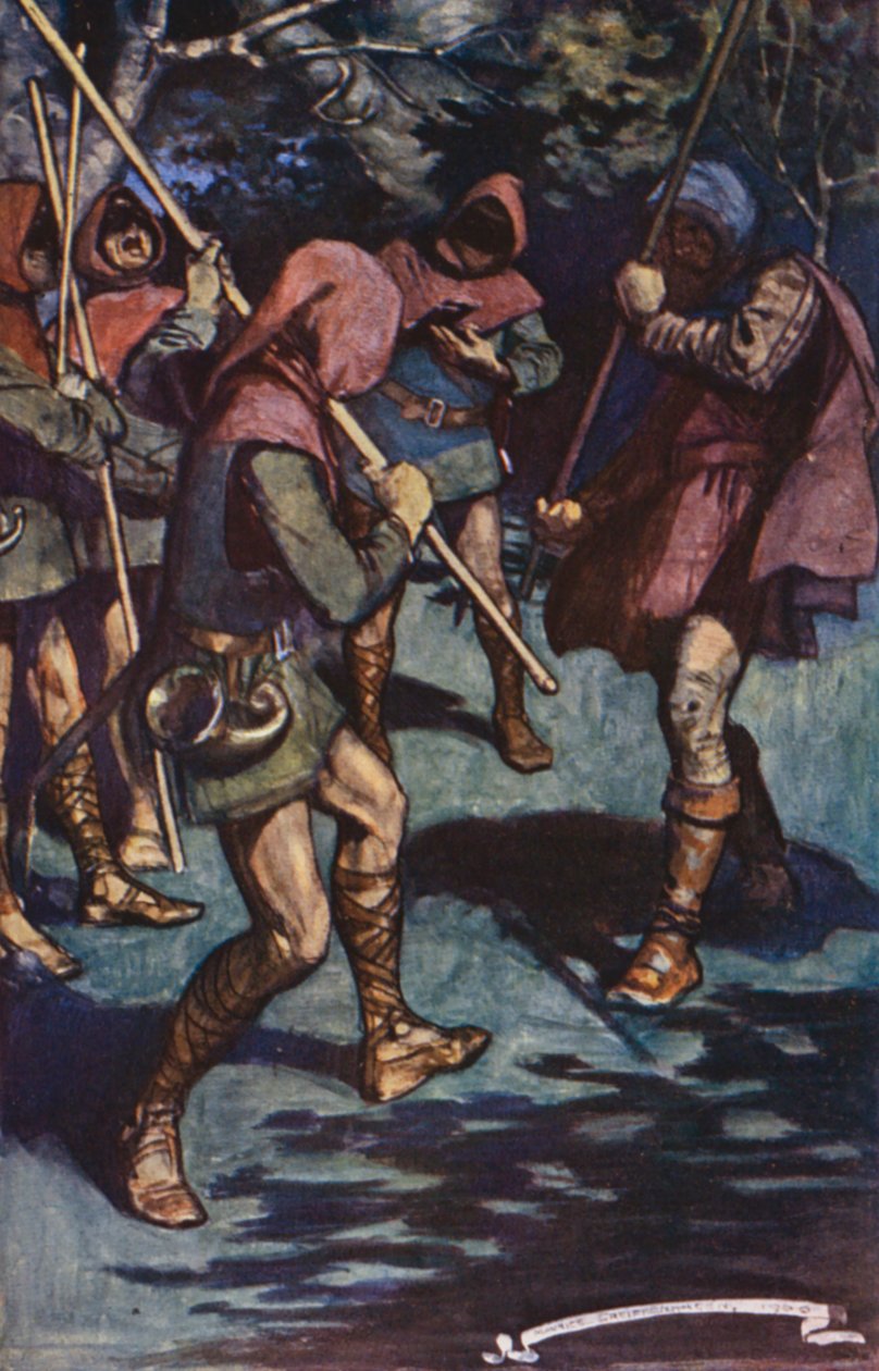 Ilustracja do Ivanhoe autorstwa Sir Waltera Scotta (kolorowa litografia) autorstwa Maurice (after) Greiffenhagen