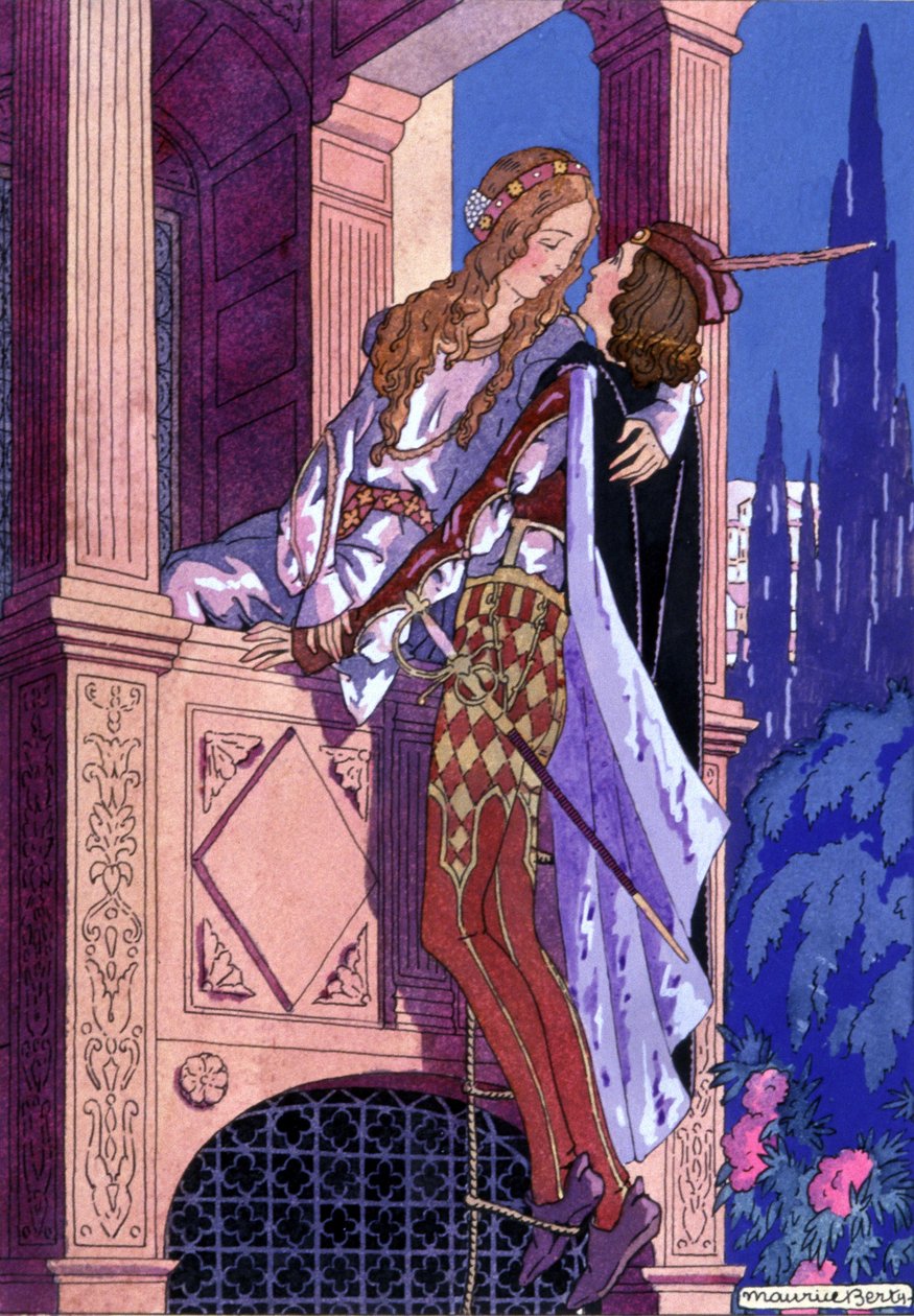 Romeo i Julia, ok. 1930 r. (ilustracja) autorstwa Maurice Berty