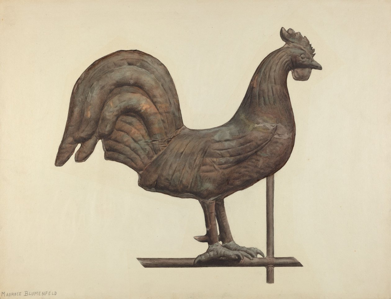 Zwieńczenie wiatrowskazu, ok. godz. 1938. autorstwa Maurice Blumenfeld