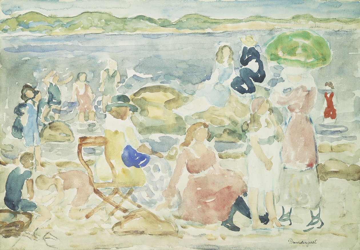 Dzień na plaży, autorstwa Maurice Brazil Prendergast