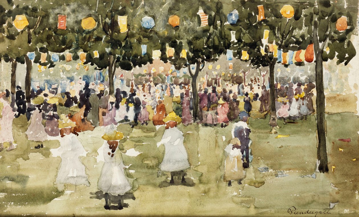 Central Park, Nowy Jork, 4 lipca, c.1900-03 autorstwa Maurice Brazil Prendergast
