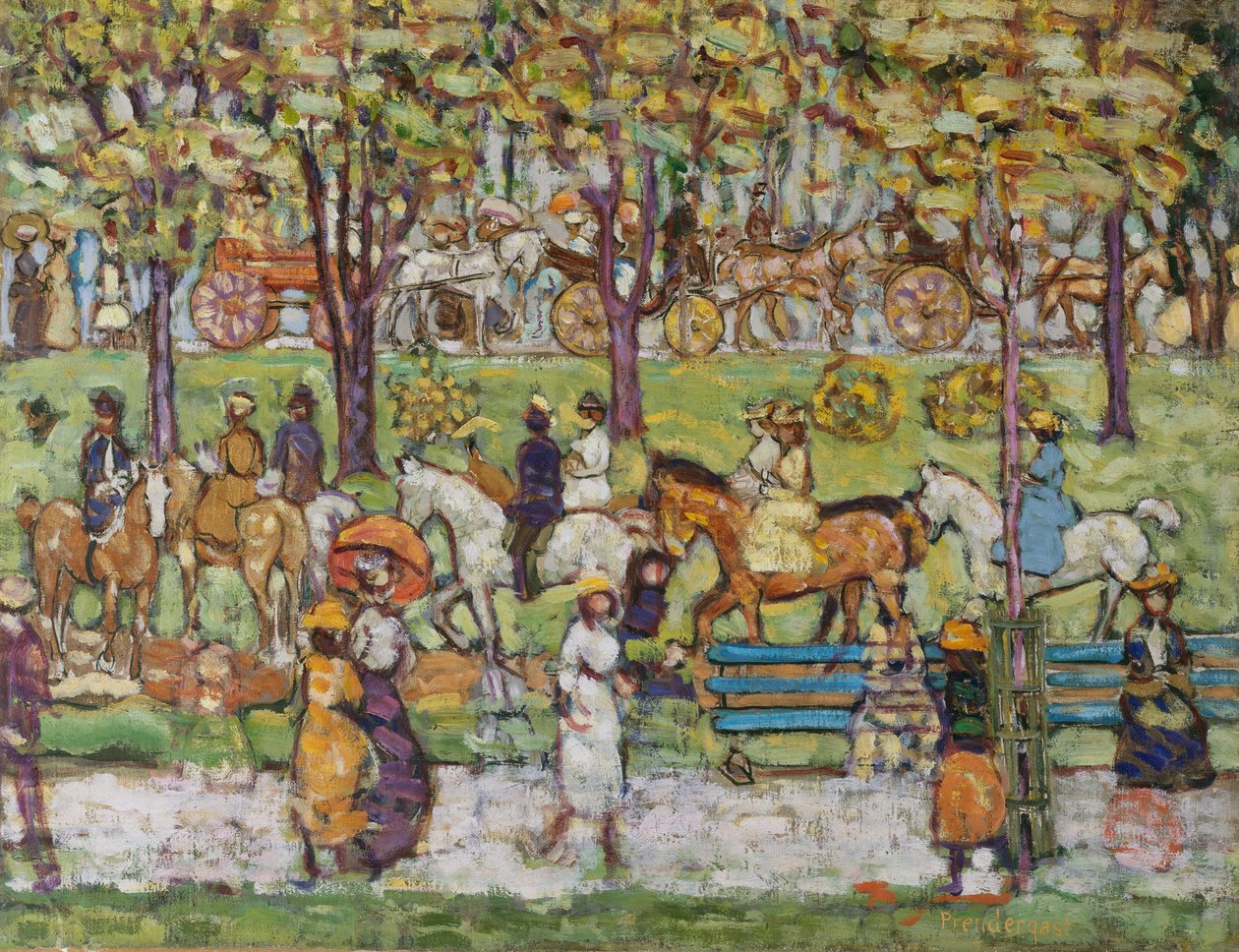 Park Centralny, ok. 1914-15 autorstwa Maurice Brazil Prendergast