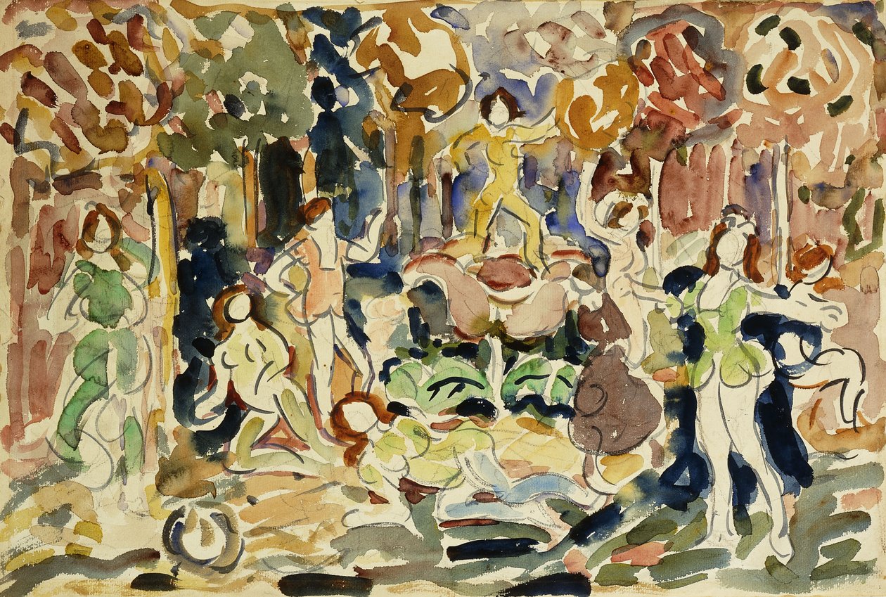 Tańczące figury, ok. 1910-13 autorstwa Maurice Brazil Prendergast