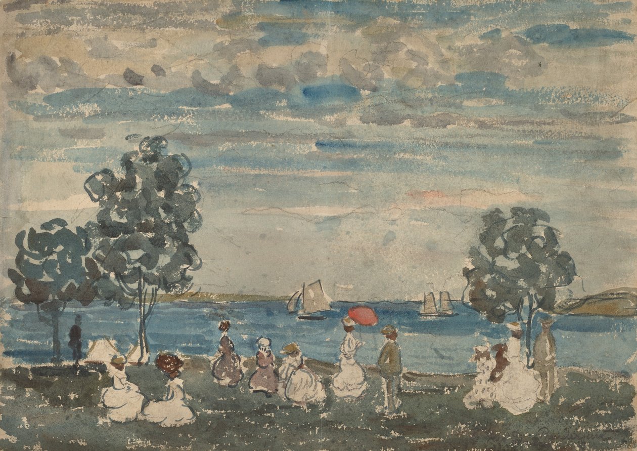 Figurki na plaży, 19101915. autorstwa Maurice Brazil Prendergast