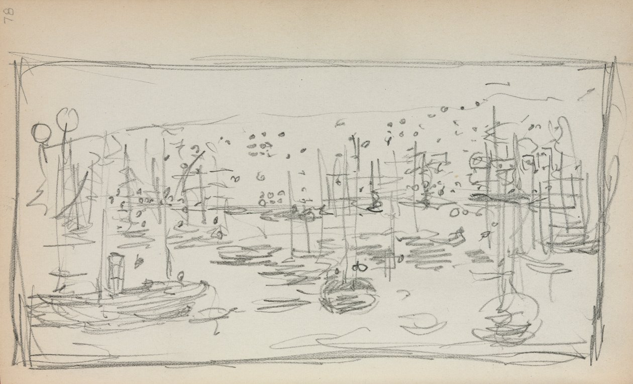 Włoski szkicownik: Port, strona 78, 1898-1899. autorstwa Maurice Brazil Prendergast