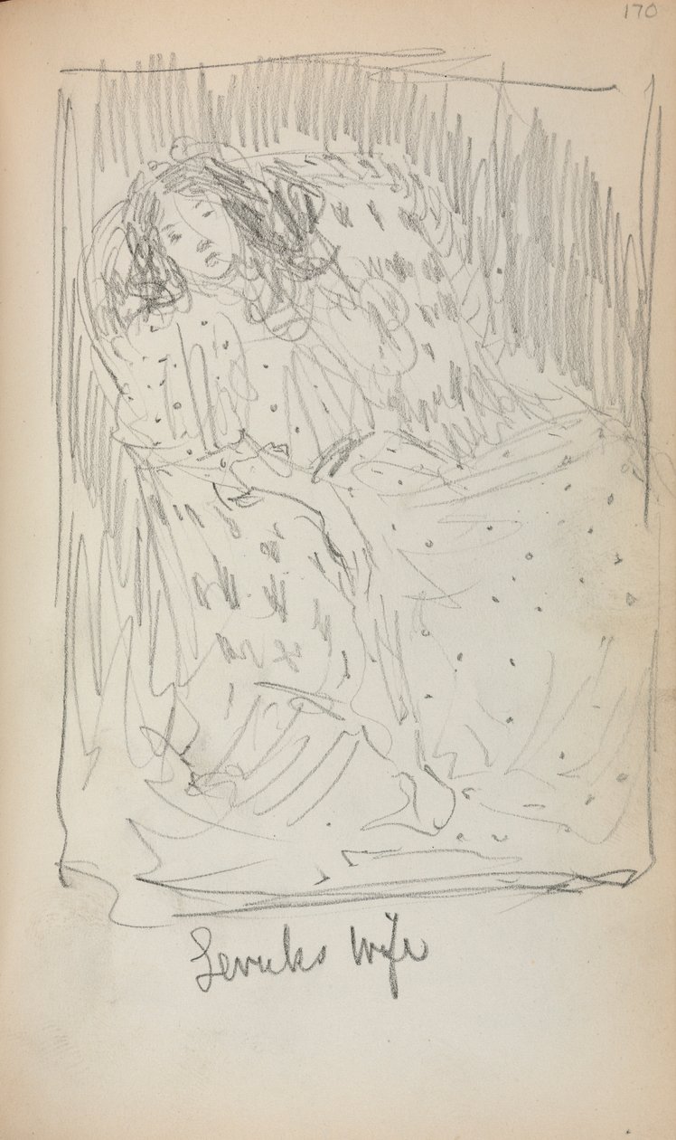 Włoski szkicownik: Levuks Wife strona 170, 1898-1899. autorstwa Maurice Brazil Prendergast