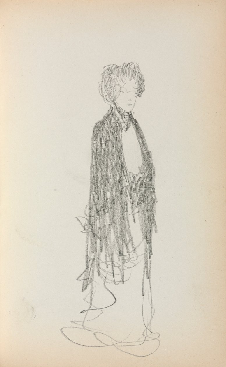 Szkicownik włoski: Stojąca kobieta strona 213, 1898-1899. autorstwa Maurice Brazil Prendergast