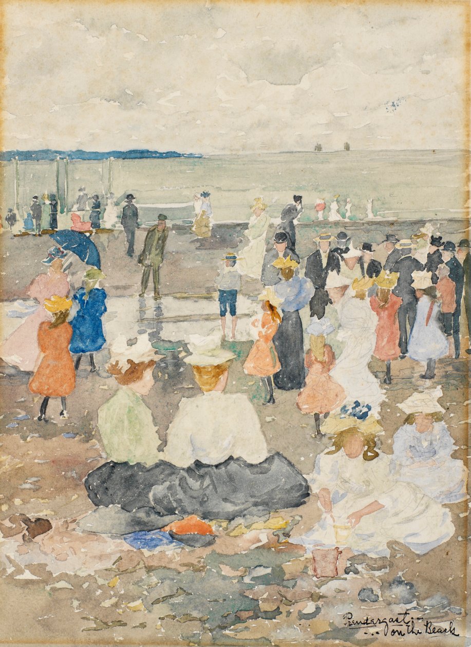 Na plaży autorstwa Maurice Brazil Prendergast