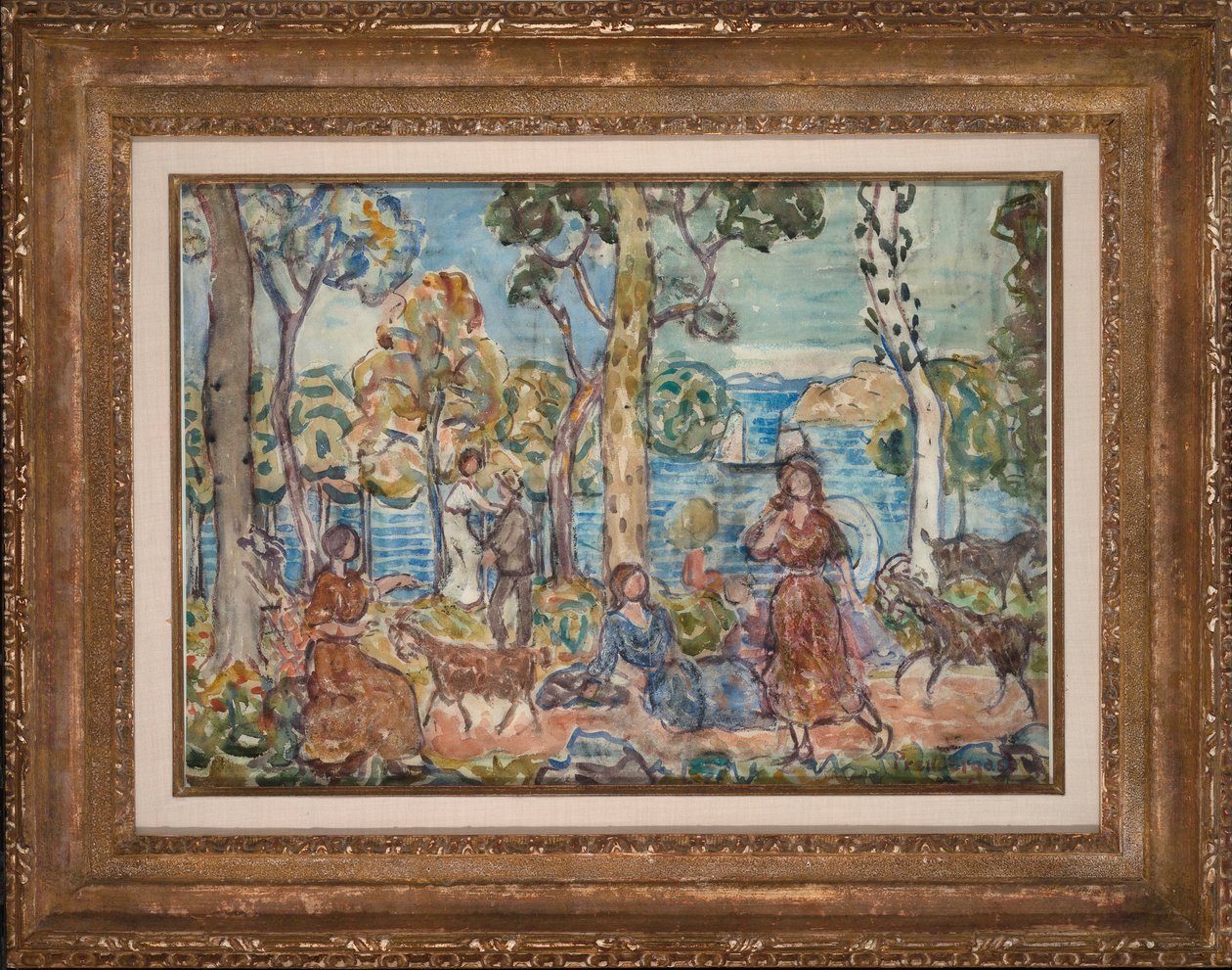 Wybrzeże, ok. 1914-16 (akwarela na papierze) autorstwa Maurice Brazil Prendergast