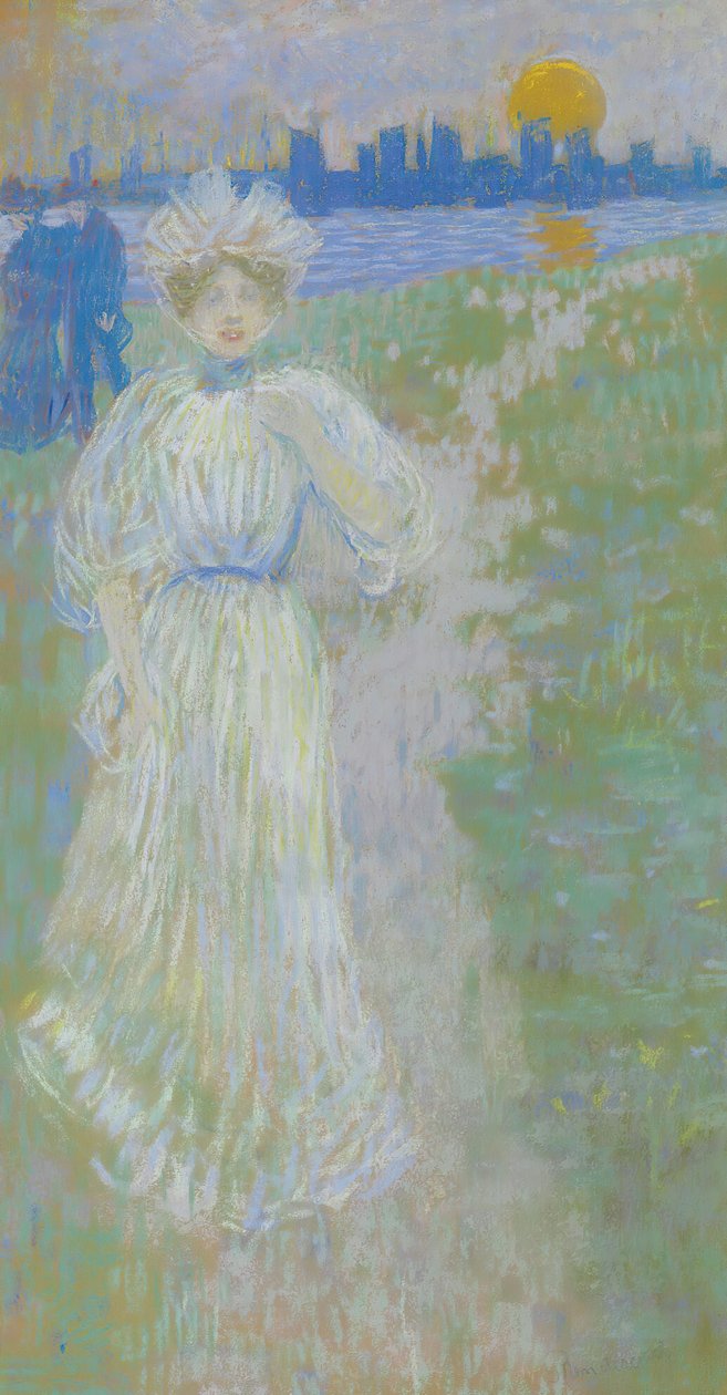 Zachód słońca, Boston autorstwa Maurice Brazil Prendergast