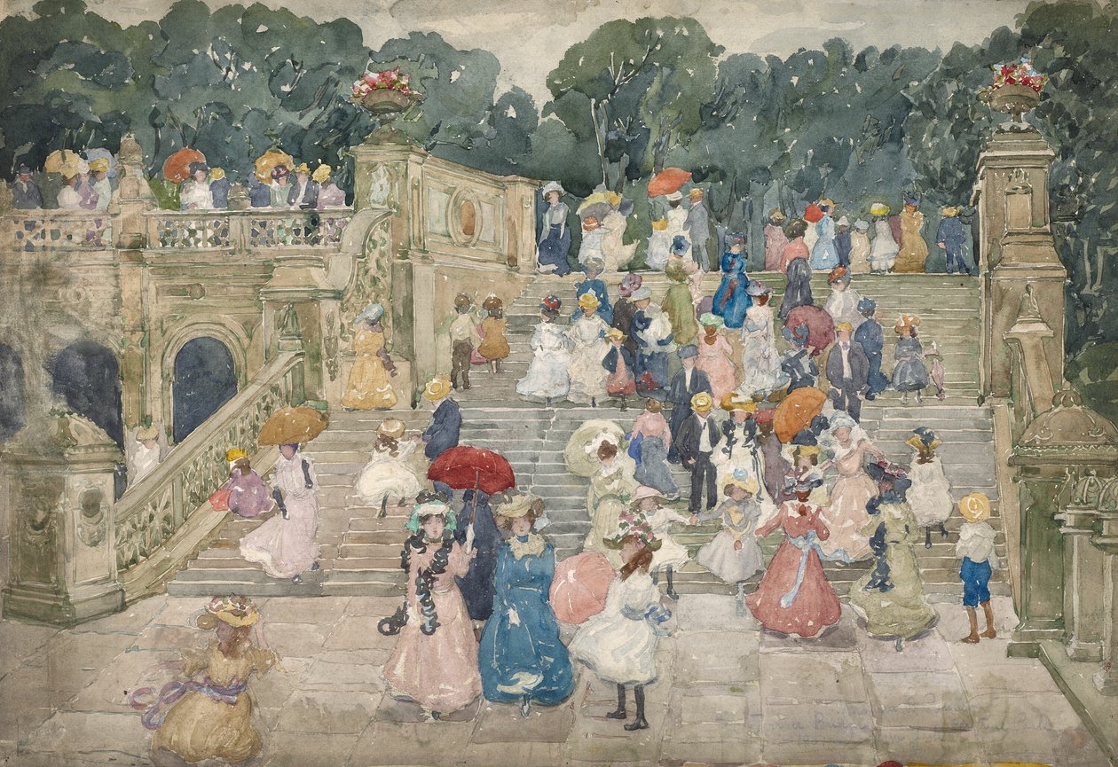 Most tarasowy, Central Park autorstwa Maurice Brazil Prendergast