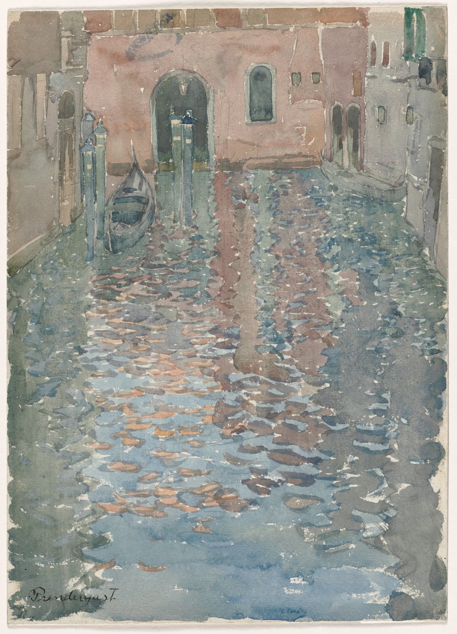 Kanały weneckie, ok. 1898 (akwarela) autorstwa Maurice Brazil Prendergast